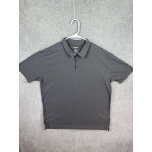 True Classic Polo Shirt Mens XL Gray Short Sleeve Casual Soft Cotton Blend Top